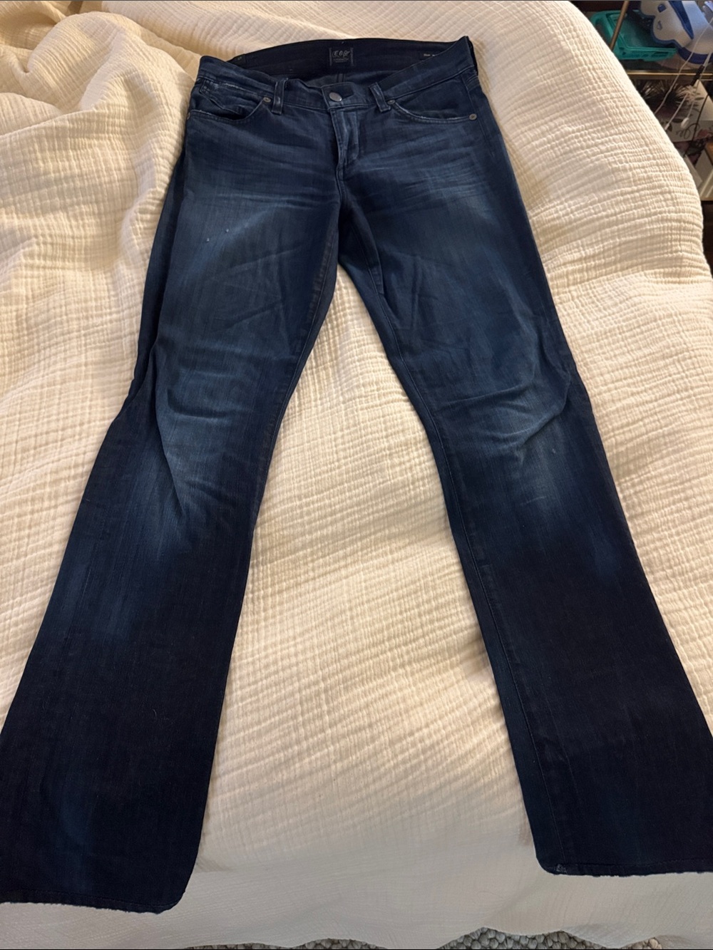 Citizens Of Humanity Elson medium rise straight leg Dark Indigo Jeans